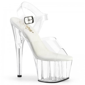 Dámské Sandály Na Platformě Pleaser Adore-708VL Clear | CZ CZPGTS