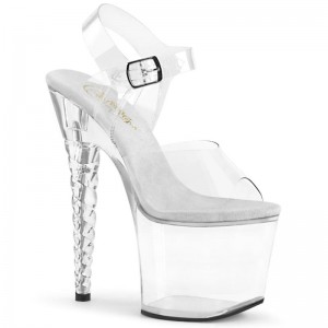 Dámské Sandály Na Platformě Pleaser Unicorn-708 Clear | CZ CZXEGN