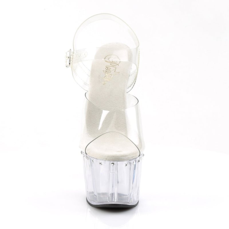 Dámské Sandály Na Platformě Pleaser Adore-708LS Clear | CZ CZIPQT