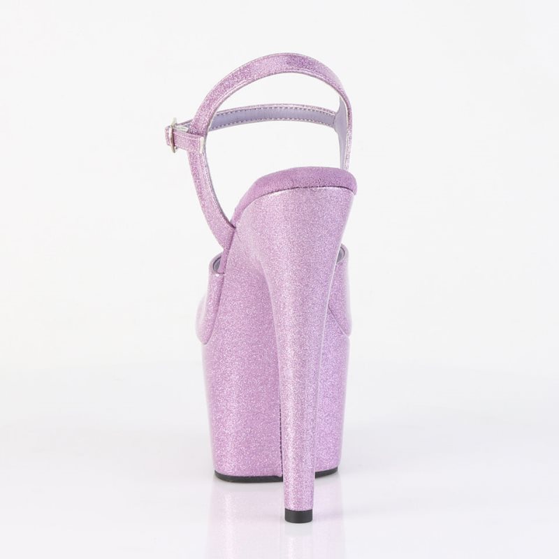 Dámské Sandály Na Platformě Pleaser Adore-709GP Glitter Fialové | CZ CZWBXI