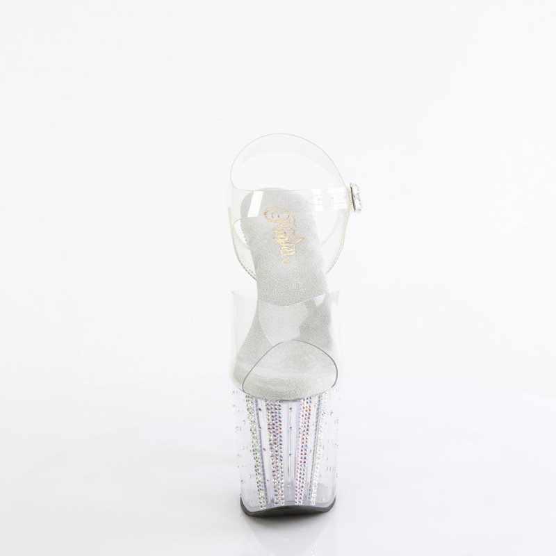 Dámské Sandály Na Platformě Pleaser Enchant-708RS-01 Clear | CZ CZTQNJ