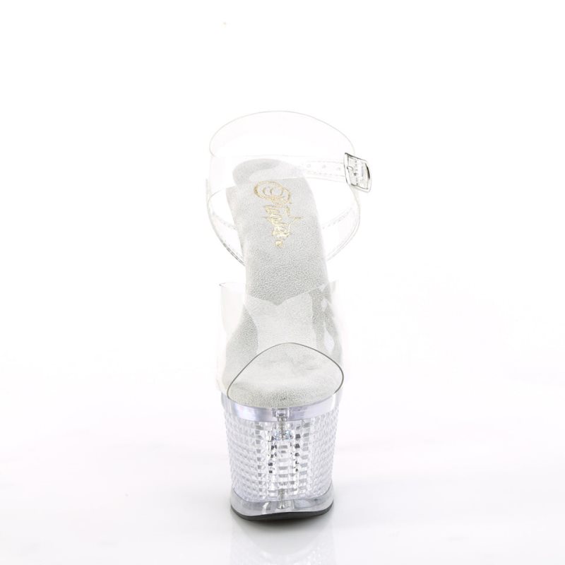 Dámské Sandály Na Platformě Pleaser Flashdance-708SPEC Clear | CZ CZAPLW