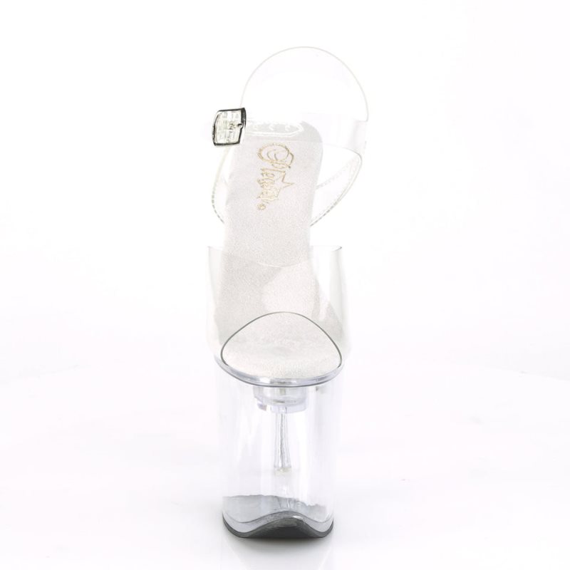 Dámské Sandály Na Platformě Pleaser Flashdance-808 Clear | CZ CZRIWG