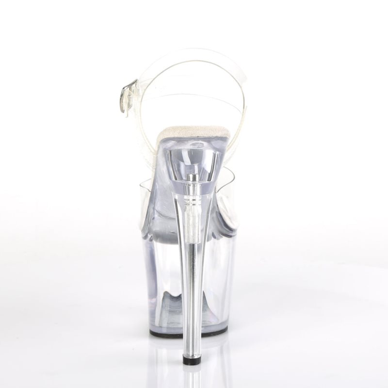 Dámské Sandály Na Platformě Pleaser Radiant-708 Clear | CZ CZLAKI