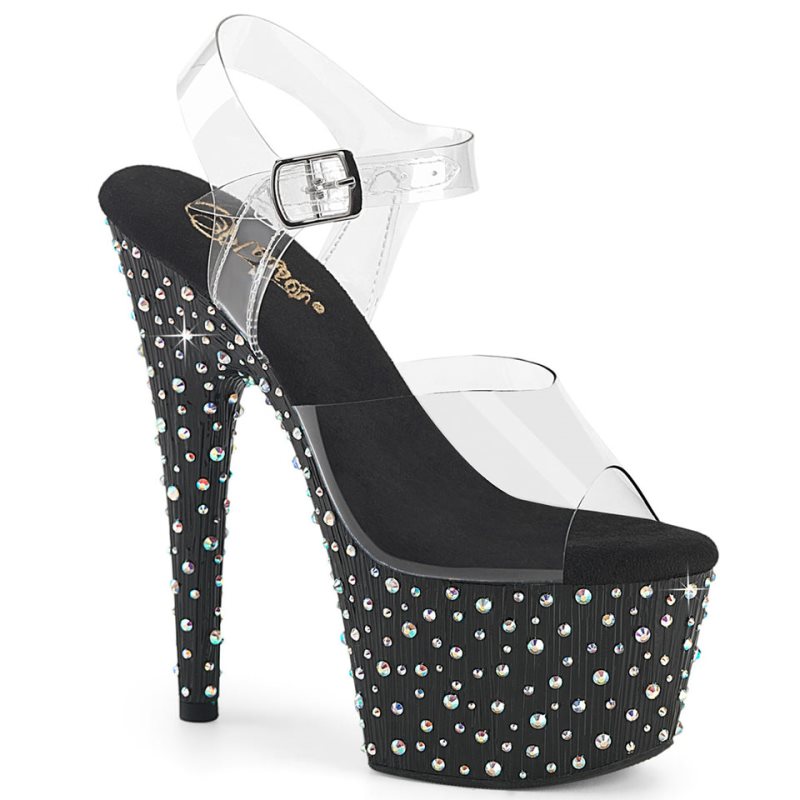 Dámské Sandály Na Platformě Pleaser Stardance-708 Rhinestones Viacfarebný | CZ CZCPTS