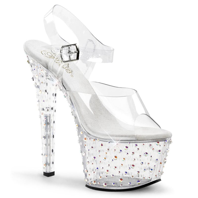 Dámské Sandály Na Platformě Pleaser Stardance-708 Rhinestones Viacfarebný | CZ CZABEI