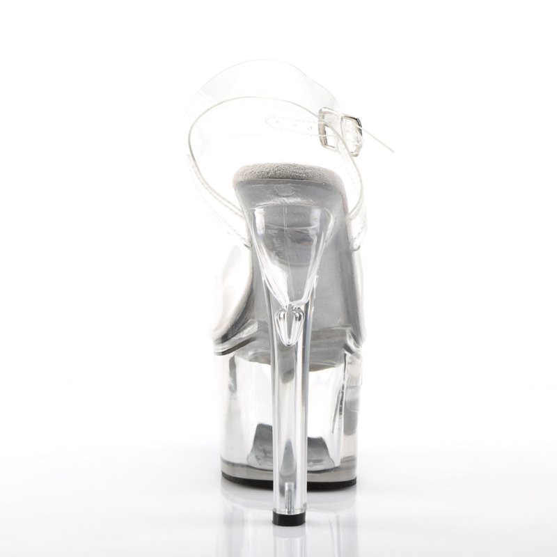 Dámské Sandály Na Platformě Pleaser Tipjar-708-5 Clear | CZ CZPWGZ