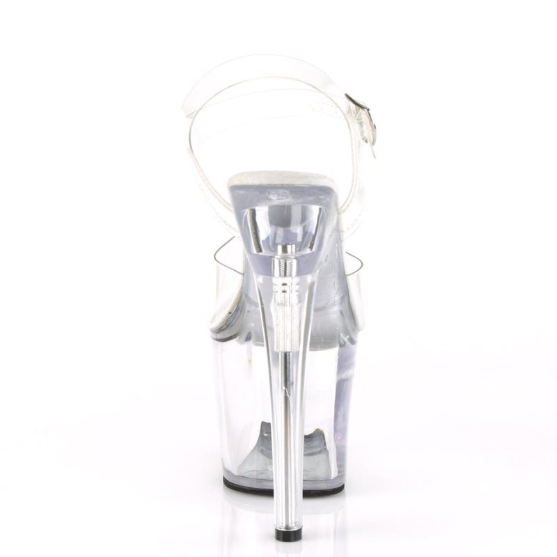 Dámské Sandály Na Platformě Pleaser Tipjar-708RAD Clear | CZ CZLQRP