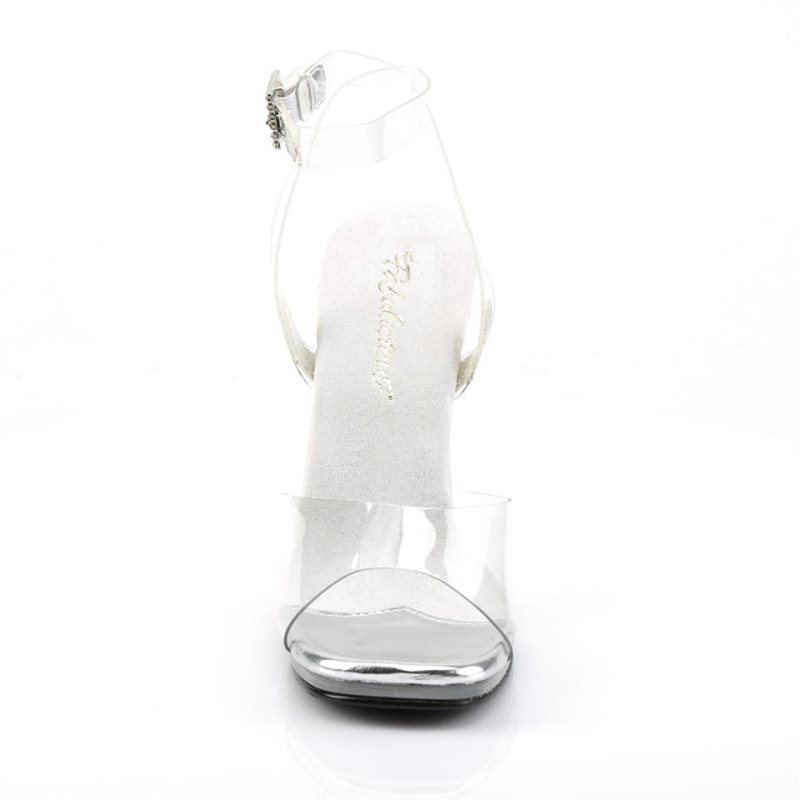 Dámské Sandály na Podpatku Pleaser Chic-06 Clear | CZ CZNZVQ