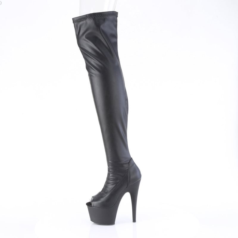 Dámské Vysoké Kozačky Pleaser Adore-3011 Vegan Leather Černé | CZ CZMKDV